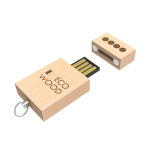 Clé USB impression intégrale en bois avec fermoir magnétique UE couleur bois clair