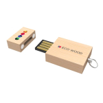 Clé USB impression intégrale en bois avec fermoir magnétique UE couleur bois clair