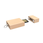 Clé USB impression intégrale en bois avec fermoir magnétique UE couleur bois clair