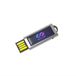 Clé USB impression intégrale en métal format extractible Europe couleur argenté