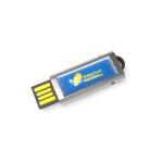 Clé USB impression intégrale en métal format extractible Europe couleur argenté