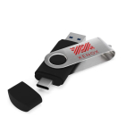 Clé USB impression intégrale avec port USB et type C fabrication UE couleur noir