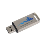 Clé USB impression intégrale en métal avec capuchon Europe couleur argenté