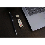 Clé USB impression intégrale en métal avec capuchon Europe couleur argenté