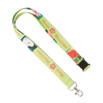 Tour de cou impression intégrale en RPET pour sublimation avec clip couleur blanc