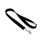 Tour de cou impression intégrale en polyester avec mousqueton ou clip couleur noir
