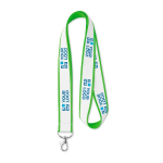 Tour de cou impression intégrale en polyester satiné pour sublimation couleur vert pomme vue avec zone d'impression
