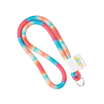 Tour de cou tubulaire impression intégrale en polyester avec étiquette couleur blanc