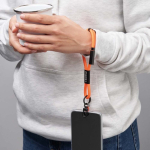 Bracelet pour téléphone impression intégrale avec chargeur Type C couleur orange