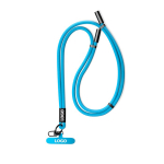 Tour de cou impression intégrale pour téléphone avec chargeur Type C couleur cyan
