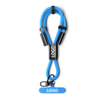 Tour de cou impression intégrale pour téléphone avec cable Type C couleur cyan