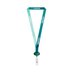 Tour de cou impression intégrale avec porte-badge rétractable couleur vert bouteille