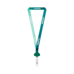 Tour de cou impression intégrale avec porte-badge rétractable couleur vert bouteille