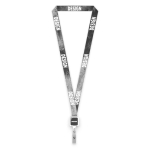 Tour de cou porte-badge impression intégrale en polyester couleur blanc