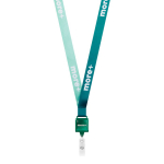 Tour de cou porte-badge impression intégrale en polyester couleur vert bouteille