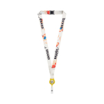Tour de cou porte-badge impression intégrale en RPET pour sublimation couleur jaune