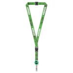 Tour de cou impression intégrale avec porte-badges détachable couleur vert bouteille