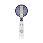 Porte-badge rétractable rond impression intégrale ⌀2 couleur bleu marine troisième vue