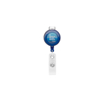 Porte-badge rétractable rond impression intégrale ⌀2 couleur bleu marine