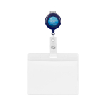 Porte-badge rétractable rond impression intégrale ⌀2 couleur bleu marine
