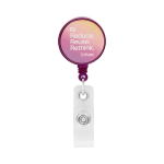 Porte-badge rétractable rond impression intégrale ⌀2.8 couleur violet
