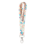 Sangle courte en polyester sur mesure pour sublimation couleur blanc
