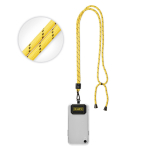 Tour de cou impression intégrale ajustable en polyester pour téléphone couleur jaune cinquième vue