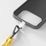 Tour de cou bicolore ajustable en RPET pour téléphone couleur jaune cinquième vue