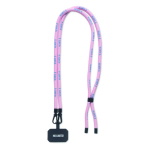 Support téléphone impression intégrale avec deux crochets et patch couleur blanc