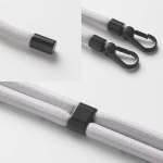 Support téléphone impression intégrale avec deux crochets et patch couleur blanc cinquième vue