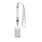 Porte-téléphone impression intégrale en sangle bandoulière ajustable couleur gris