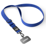 Porte-téléphone impression intégrale en sangle bandoulière ajustable couleur bleu roi