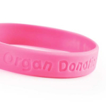 Bracelet en silicone impression intégrale pour événements 100 % couleur fuchsia fluorescent