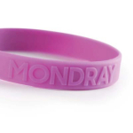 Bracelet en silicone impression intégrale pour événements 100 % couleur lilas