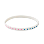 Bracelet en silicone impression intégrale pour événements 100 % couleur blanc