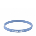 Bracelet en silicone impression intégrale pour événements 100 % couleur bleu riviera vue avec zone d'impression