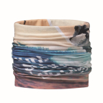 Cache-cou multifonction impression intégrale en polyester recyclé couleur blanc