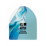 Bonnet impression intégrale taille unique en polyester double couche couleur blanc vue avec zone d'impression