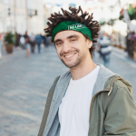 Bandana multifonction impression intégrale en polycoton couleur blanc