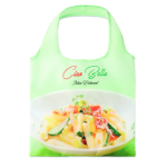 Sac pliable impression intégrale pour les courses avec poche interne couleur blanc