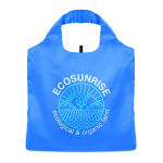 Sac pliable impression intégrale pour les courses avec mousqueton couleur blanc
