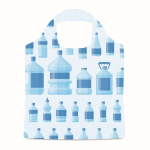 Sac pliable impression intégrale en RPET pour les courses avec housse couleur blanc septième vue