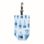 Sac pliable impression intégrale en RPET pour les courses avec housse couleur blanc cinquième vue