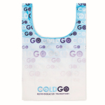 Sac de courses pliable impression intégrale avec poche intérieure couleur blanc