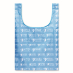 Sac de courses pliable impression intégrale avec poche intérieure couleur blanc