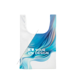 Sac de courses pliable impression intégrale avec poche intérieure couleur blanc vue avec zone d'impression