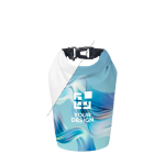 Sac impression intégrale résistant à l’eau avec bandoulière 1.5 L couleur blanc vue avec zone d'impression