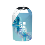 Sac impression intégrale résistant à l’eau avec bandoulière 5.8 L couleur blanc vue avec zone d'impression