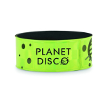 Bracelet réfléchissant impression intégrale avec surface quadrillée couleur vert fluorescent