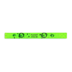 Bracelet réfléchissant impression intégrale avec surface quadrillée couleur vert fluorescent cinquième vue